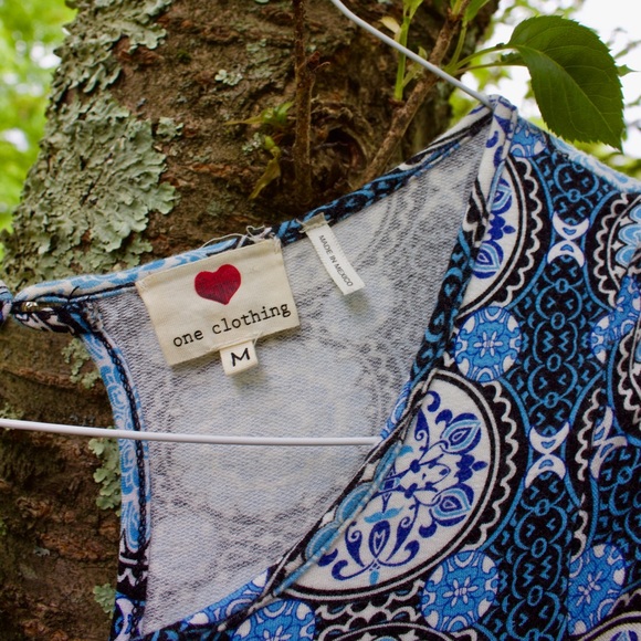 Blue Patterned Romper - Picture 3 of 3